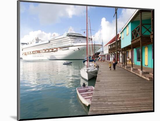 Golden Princess Cruise Ship Docked in St. John's, Antigua, Caribbean-Jerry & Marcy Monkman-Mounted Photographic Print