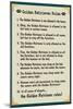 Golden Retreiver House Rules-null-Mounted Art Print