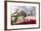 Golden Retriever Driving Car Collecting Christmas Tree-null-Framed Photographic Print