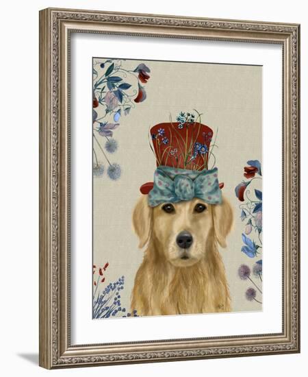 Golden Retriever Milliners Dog-Fab Funky-Framed Art Print