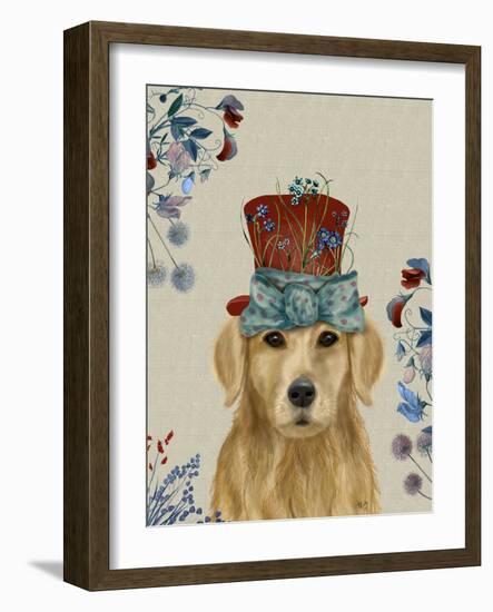 Golden Retriever Milliners Dog-Fab Funky-Framed Art Print