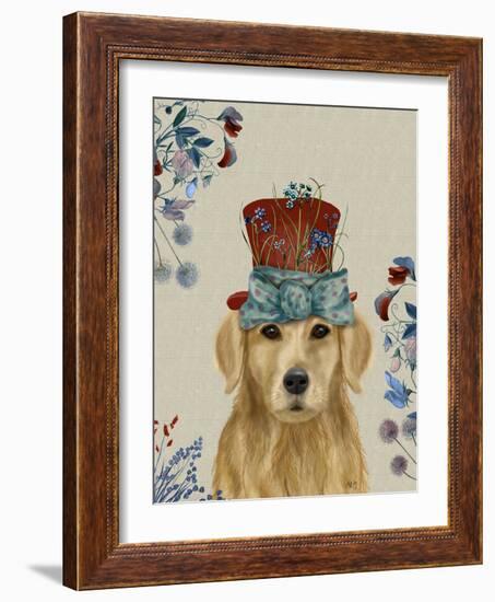 Golden Retriever Milliners Dog-Fab Funky-Framed Art Print