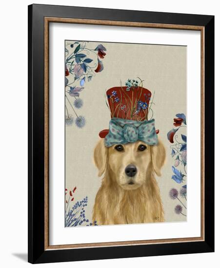 Golden Retriever Milliners Dog-Fab Funky-Framed Art Print