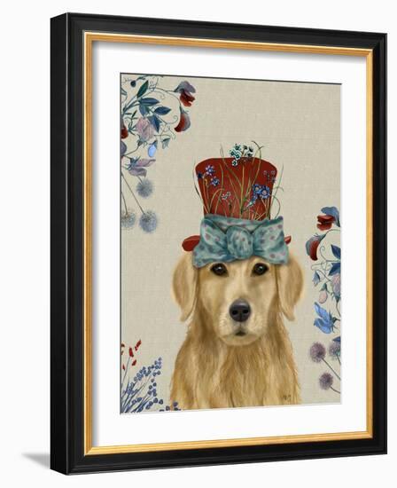 Golden Retriever Milliners Dog-Fab Funky-Framed Art Print