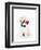 Golden Retriever Puppy & Rose-null-Framed Art Print