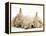 Golden Retriever Puppy Sleeping Between Two Young Sandy Lop Rabbits-Jane Burton-Framed Premier Image Canvas