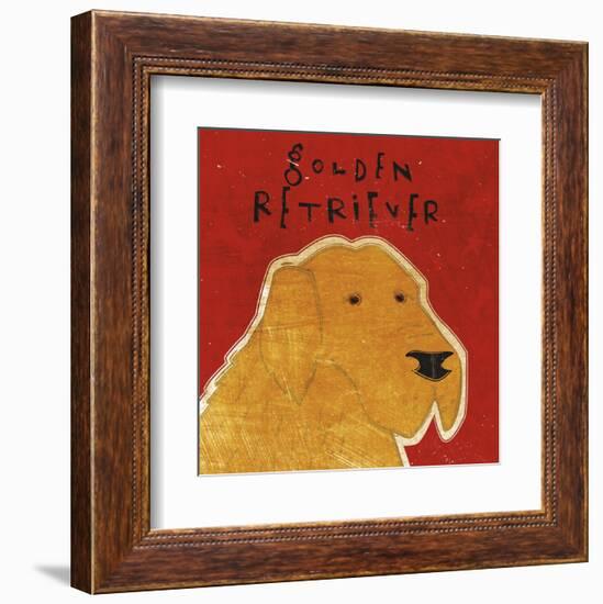 Golden Retriever (square)-John W^ Golden-Framed Art Print