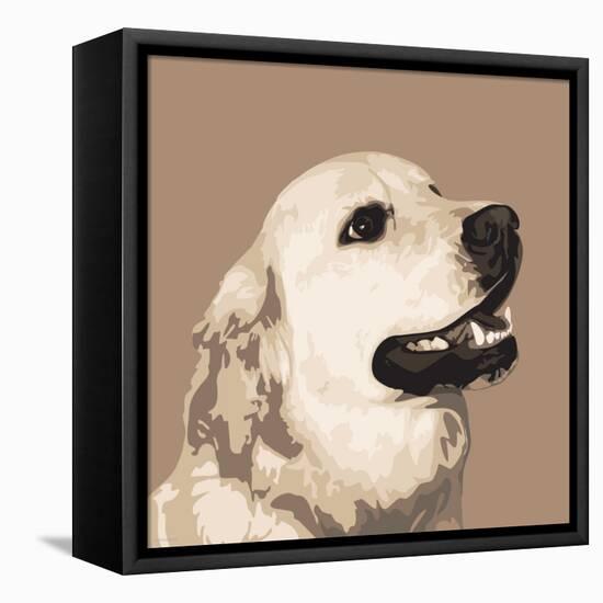 Golden Retriever-Emily Burrowes-Framed Stretched Canvas