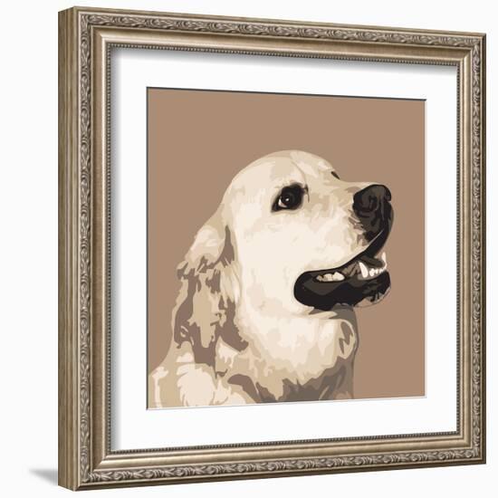 Golden Retriever-Emily Burrowes-Framed Art Print