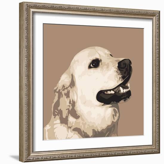 Golden Retriever-Emily Burrowes-Framed Art Print