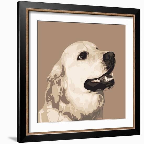 Golden Retriever-Emily Burrowes-Framed Art Print