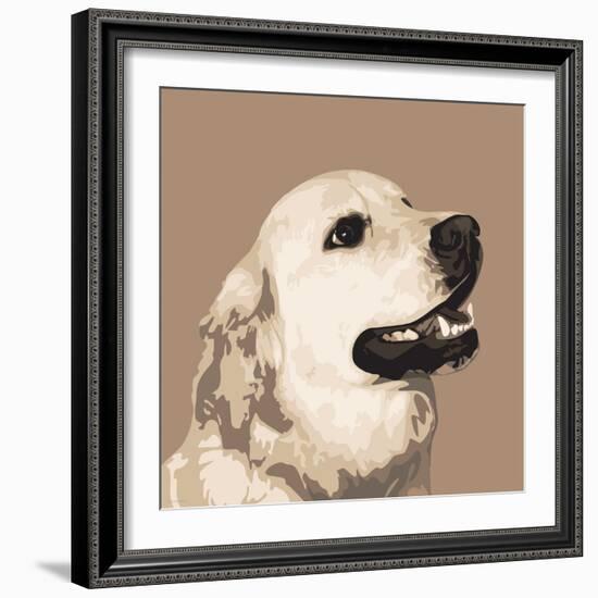 Golden Retriever-Emily Burrowes-Framed Art Print