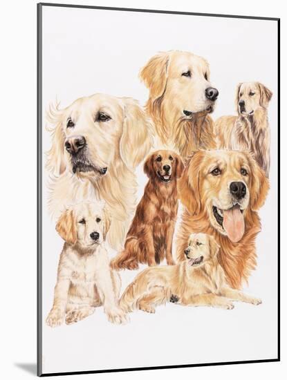 Golden Retriever-Barbara Keith-Mounted Giclee Print