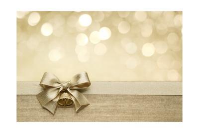 Golden Ribbon Bow With Bokeh Christmas Decoration Art Print By Golden Ribbon Bow With Bokeh Christmas Decoration Art Print By Liang Zhang