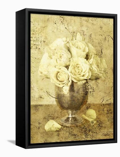 Golden Roses I-John Seba-Framed Stretched Canvas