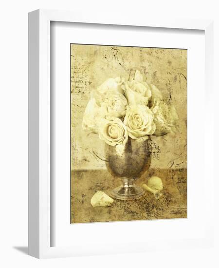 Golden Roses I-John Seba-Framed Art Print