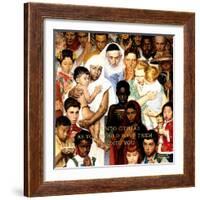 "Golden Rule" (Do unto others), April 1,1961-Norman Rockwell-Framed Giclee Print
