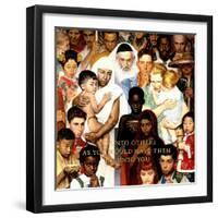 "Golden Rule" (Do unto others), April 1,1961-Norman Rockwell-Framed Giclee Print