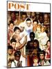 "Golden Rule" (Do unto others) Saturday Evening Post Cover, April 1,1961-Norman Rockwell-Mounted Giclee Print