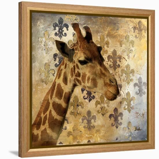 Golden Safari III (Giraffe)-Patricia Pinto-Framed Stretched Canvas