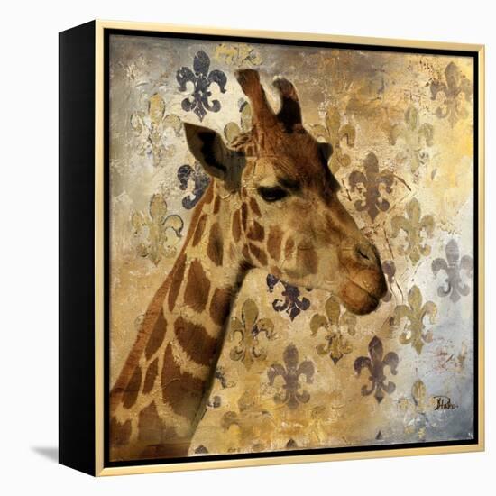 Golden Safari III (Giraffe)-Patricia Pinto-Framed Stretched Canvas