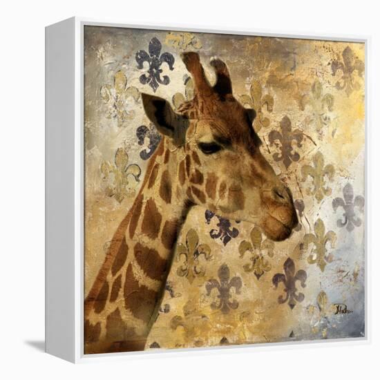 Golden Safari III (Giraffe)-Patricia Pinto-Framed Stretched Canvas