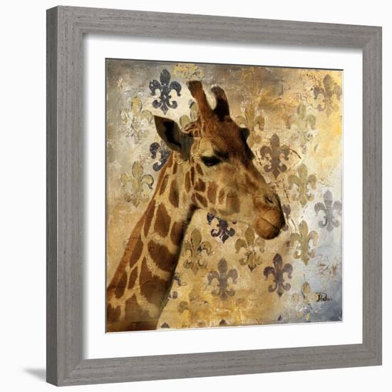 Golden Safari III (Giraffe)-Patricia Pinto-Framed Art Print