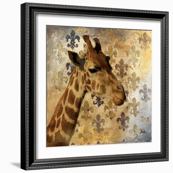 Golden Safari III (Giraffe)-Patricia Pinto-Framed Art Print