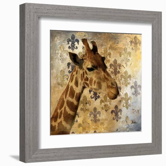 Golden Safari III (Giraffe)-Patricia Pinto-Framed Art Print