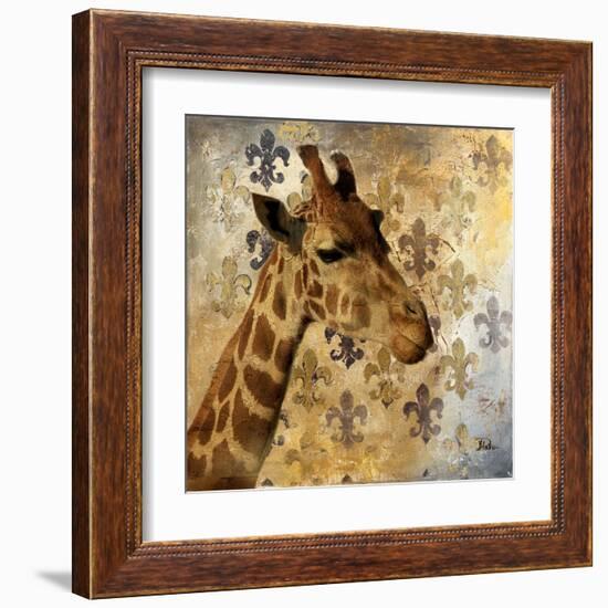 Golden Safari III (Giraffe)-Patricia Pinto-Framed Art Print