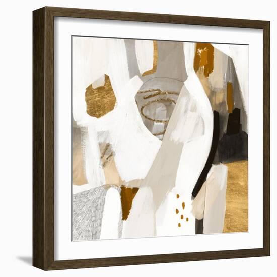 Golden Scatter III-Victoria Borges-Framed Art Print