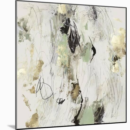 Golden Scratches-null-Mounted Art Print