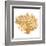 Golden Sea Fan I (gold foil)-Jairo Rodriguez-Framed Art Print