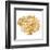 Golden Sea Fan I (gold foil)-Jairo Rodriguez-Framed Art Print