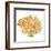 Golden Sea Fan I (gold foil)-Jairo Rodriguez-Framed Art Print