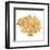 Golden Sea Fan I (gold foil)-Jairo Rodriguez-Framed Art Print