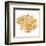 Golden Sea Fan I (gold foil)-Jairo Rodriguez-Framed Art Print