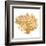 Golden Sea Fan I (gold foil)-Jairo Rodriguez-Framed Art Print