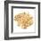 Golden Sea Fan I (gold foil)-Jairo Rodriguez-Framed Art Print