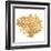 Golden Sea Fan I (gold foil)-Jairo Rodriguez-Framed Art Print