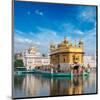 Golden Sikh Gurdwara Temple-null-Mounted Art Print