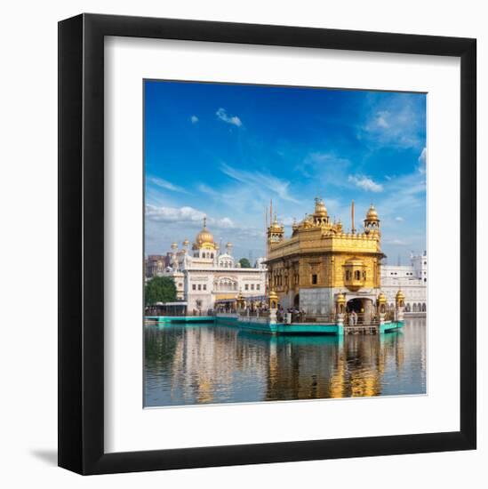 Golden Sikh Gurdwara Temple-null-Framed Art Print