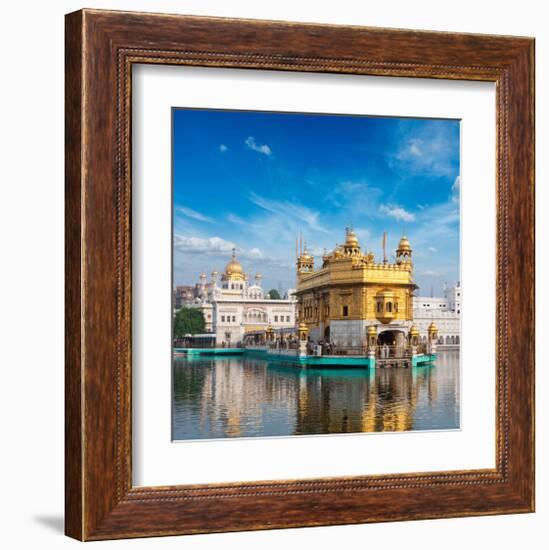 Golden Sikh Gurdwara Temple-null-Framed Art Print