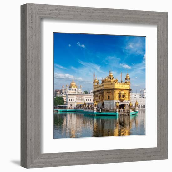 Golden Sikh Gurdwara Temple-null-Framed Art Print