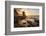 Golden sunset over the giant monolith of Roque Del Moro, Cofete beach-Roberto Moiola-Framed Photographic Print