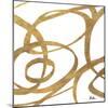 Golden Swirls Square I-Patricia Pinto-Mounted Art Print