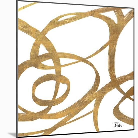 Golden Swirls Square I-Patricia Pinto-Mounted Art Print