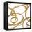 Golden Swirls Square I-Patricia Pinto-Framed Stretched Canvas