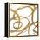 Golden Swirls Square I-Patricia Pinto-Framed Stretched Canvas