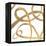 Golden Swirls Square II-Patricia Pinto-Framed Stretched Canvas